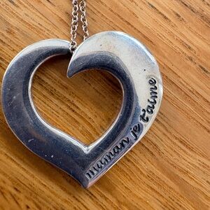 Sterling Silver Necklace and  Heart Pendant